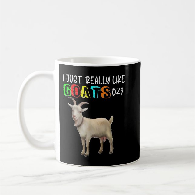 Cute jag bara Verkligen som getter Cute Goat Owner Kaffemugg (Vänster)