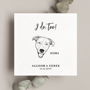 Cute jag gör för Hund Pet Namn Bröllop Pappersservett