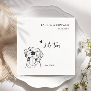 Cute jag gör för Labrado Retriever Hund Bröllop Pappersservett