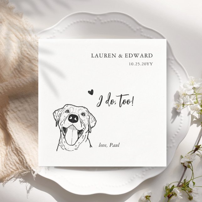 Cute jag gör för Labrado Retriever Hund Bröllop Pappersservett (Skapare uppladdad)
