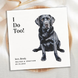 Cute jag gör för Labrador Retriever Hund Bröllop Pappersservett