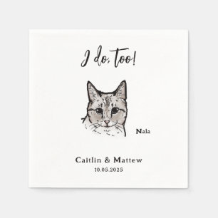 Cute jag gör för Sketch Cat Bröllop Pappersservett