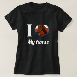 Cute, jag hjärta min häst, skapa ditt eget foto. t shirt