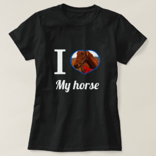 Cute, jag hjärta min häst, skapa ditt eget foto. t shirt