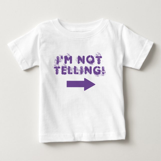 Cute "Jag säger inget!" Citat med pil T Shirt (Framsida)