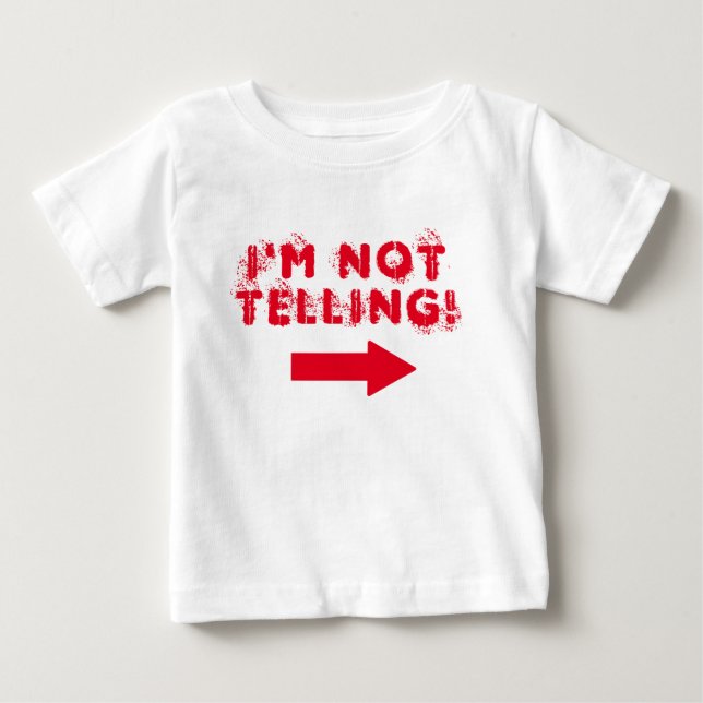 Cute "Jag säger inget!" Citat med pil T Shirt (Framsida)