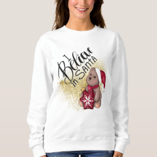 Cute, jag tror på tomten/björnsvjortan t shirt