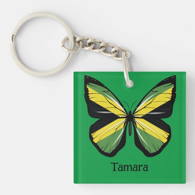 Cute Jamaica Butterfly Anpassade Namn (Framsidan)