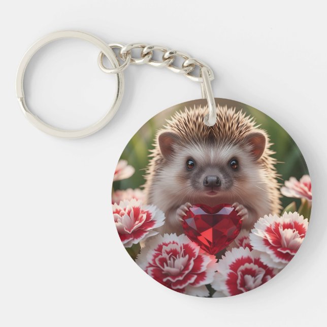 Cute January Hedgehog with Garnet Heart (Framsidan)