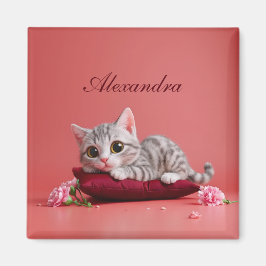Cute Janukbit med nejlikor Magnet