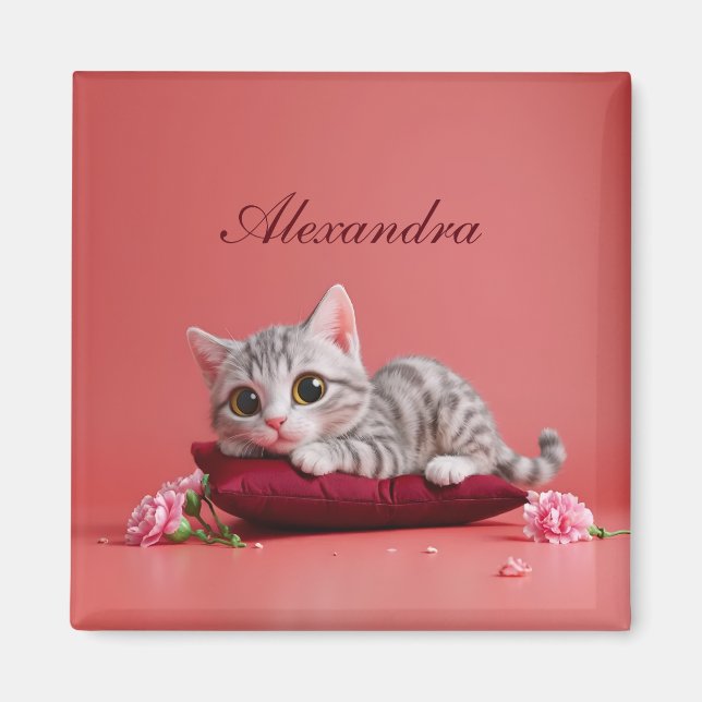 Cute Janukbit med nejlikor Magnet (Framsidan)