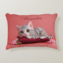 Cute Janukbit med nejlikor Prydnadskudde