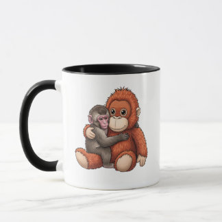 Cute Japanese Macaque & Orangutan and Friend Mugg