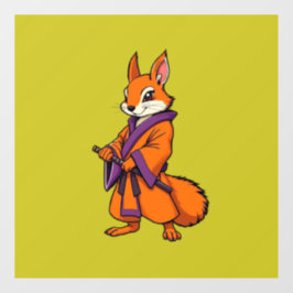 Cute Japanese Samurai Squirrel
