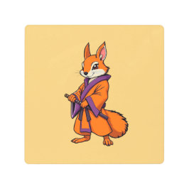 Cute Japanese Samurai Squirrel