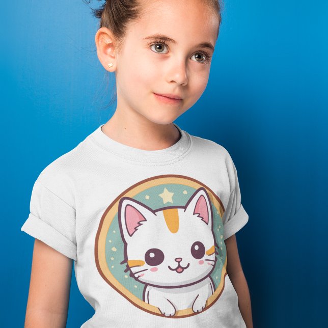 Cute Japansk Cat Kawaii Kitten T Shirt (Skapare uppladdad)