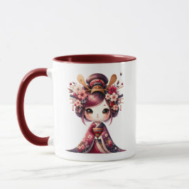 Cute Japansk Geisha Mugg
