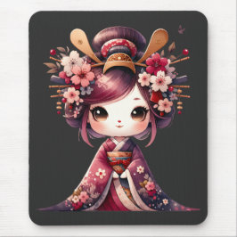Cute Japansk Geisha Musmatta