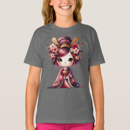 Cute Japansk Geisha T Shirt