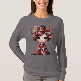 Cute Japansk Geisha T Shirt