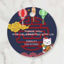 Cute Japansk Hibachi Middag Födelsedagsfest Gåvor Etiketter