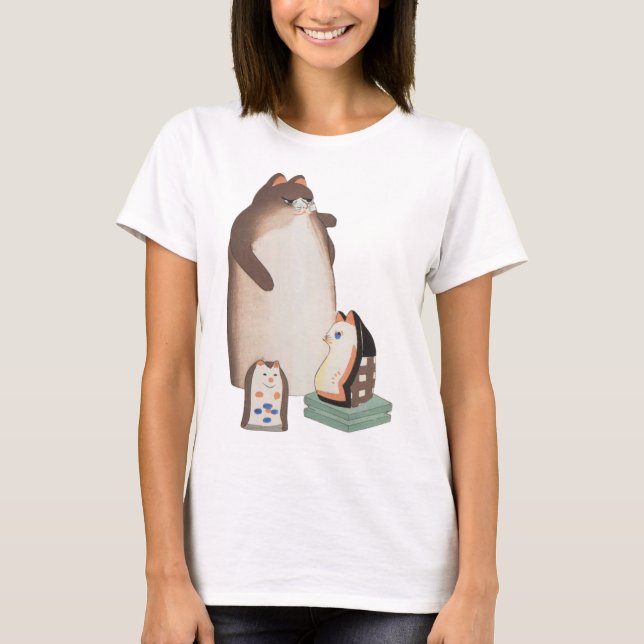 Cute Japansk kawaii Kokeshi T Shirt (Framsida)