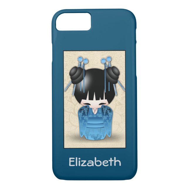 Cute Japansk Kokeshi Doll-Personlig Case-Mate iPhone Skal (Baksida)