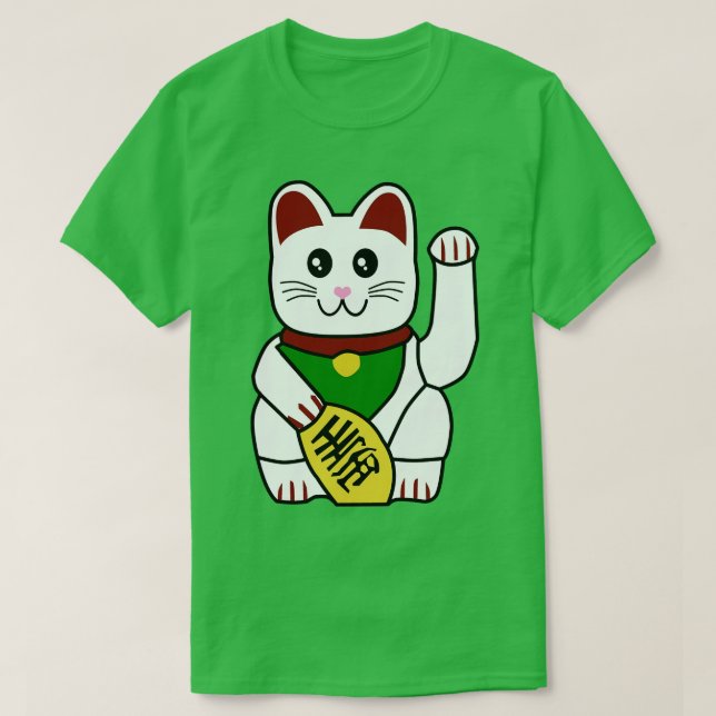 Cute Japansk lucky Cat T Shirt (Design framsida)