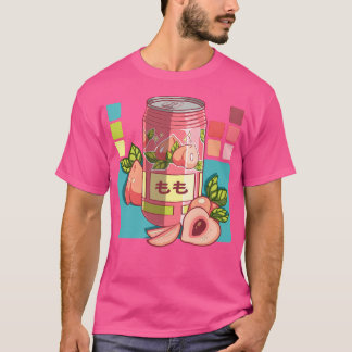 Cute Japansk Peach Soda Can T Shirt