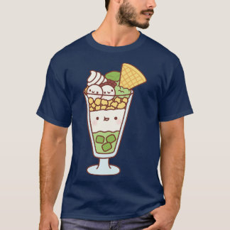 Cute Japansk Stil Matcha Grönt Tea Parfait T Shirt