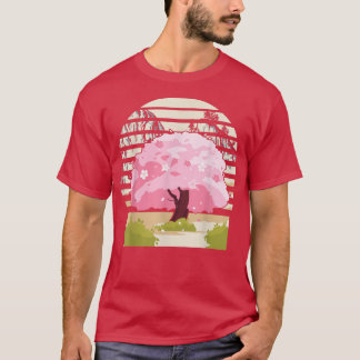 Cute Japansk traditionell Cherry Blommar Träd Kawa T Shirt