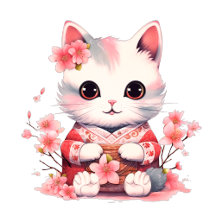 Cute Japansk Vibe Kattunge
