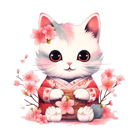 Cute Japansk Vibe Kattunge T Shirt
