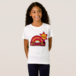 Cute Japanska Kawaii Sunshine Rainbow Smiles T Shirt