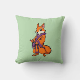 Cute Japanska Samurai Squirrel Kudde