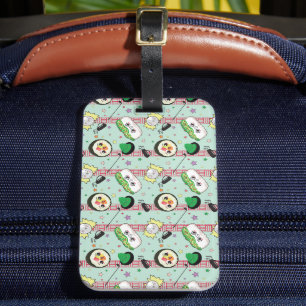 Cute Japanska sushi Älskare Golfing Mönster Bagagebricka