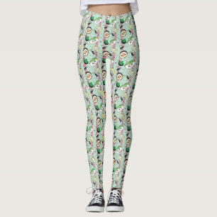 Cute Japanska sushi Älskare Golfing Mönster Leggings