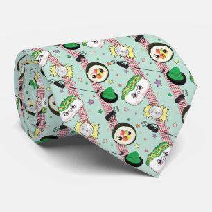 Cute Japanska sushi Älskare Golfing Mönster Slips