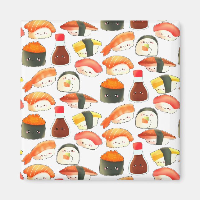 Cute Japanska Sushi Magnet (Framsidan)