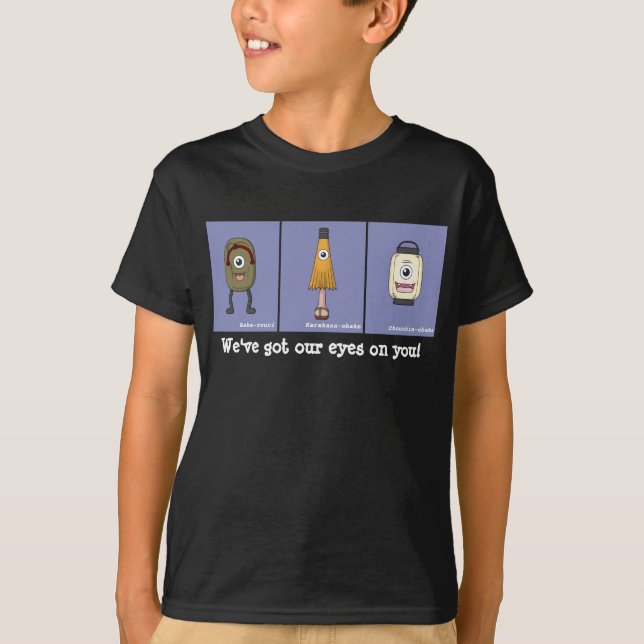 Cute Japanska Yokai Monster Tee (Framsida)