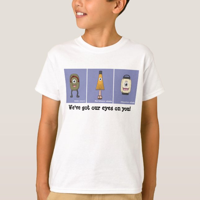 Cute Japanska Yokai Monster Tee (Framsida)