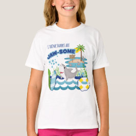 Cute Jawsome Surfer Island Shark T Shirt