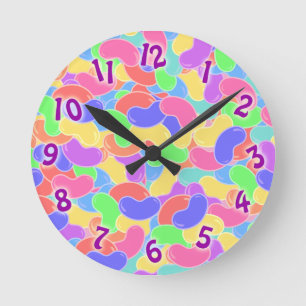 Cute Jelly Bean Jamboree Rund Klocka