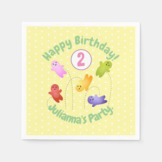 Cute jelly spädbarn goets candy tecknad pappersservett (Framsidan)