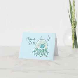 Cute Jellyfish Baby Shower Blue Boy Tack