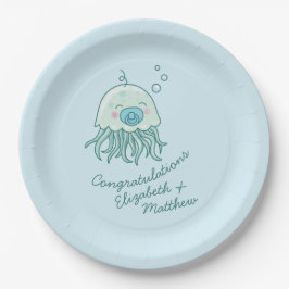 Cute Jellyfish Baby Shower Kawaii Blue Boy