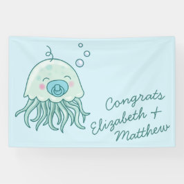 Cute Jellyfish Baby Shower Kawaii Blue Boy