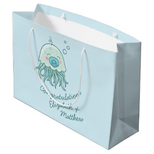 Cute Jellyfish Baby Shower Kawaii Blue Boy