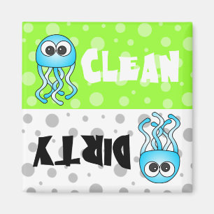 Cute Jellyfish Clean / Dirty Dishwasher Magnet