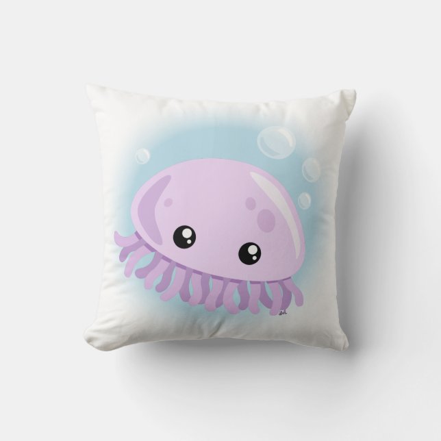 Cute Jellyfish Dekorativ kudde (Framsida)